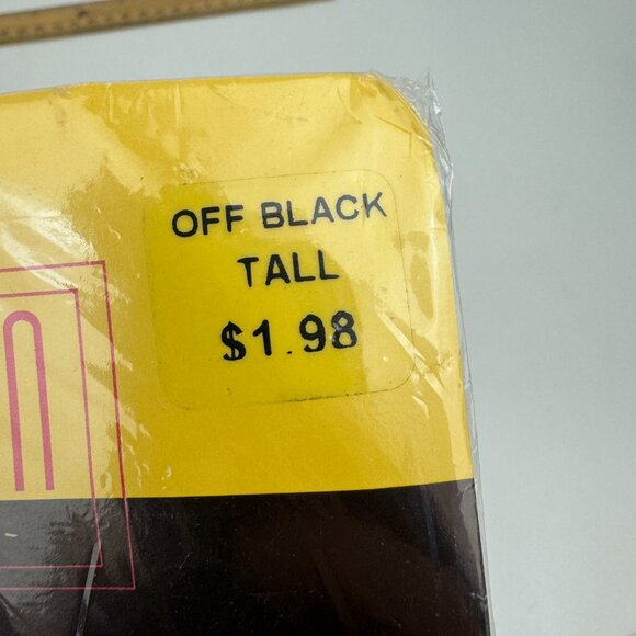 Vtg Sealed Karin Morgan Collection Off Black Tall Day Sheer Pantyhose Prop READ - Picture 4 of 11